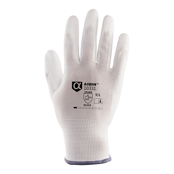 Polyester PU Protective Gloves, Economy