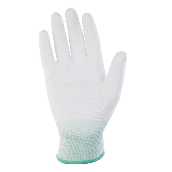 ECO-Xtrflex Polyester White PU Gloves (Palm Dip)