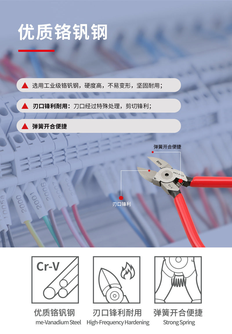 Chromium Vanadium Steel Dipped Plastic Handle Plastic Nozzle Drainage Plier