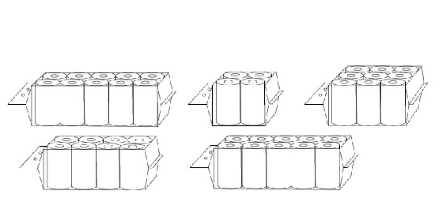 RTA3000 Automatic Roll Tisue Bagger Machine double pusher Heightening Type 2 Layers