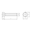 ISO4017 Hexagon Bolts Carbon Steel Grade 8.8 Zinc Plated Full Thread