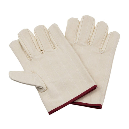 White cotton canvas gloves