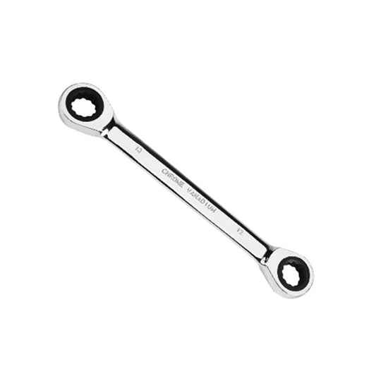 Mirror Double-Ended Spline End Ratchet Wrench