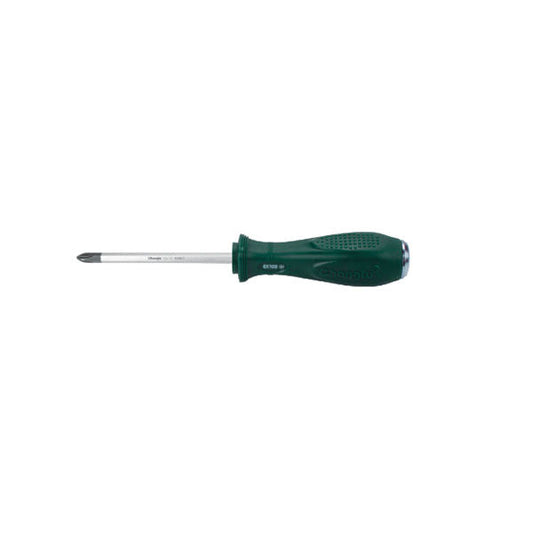 Oil-Resistant Thread-Through Screwdriver With Monochrome Handle