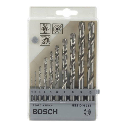 10 Piece Professional Metalworking Drill Bit Set